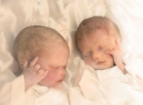 For identical twins, they sure looked very different!